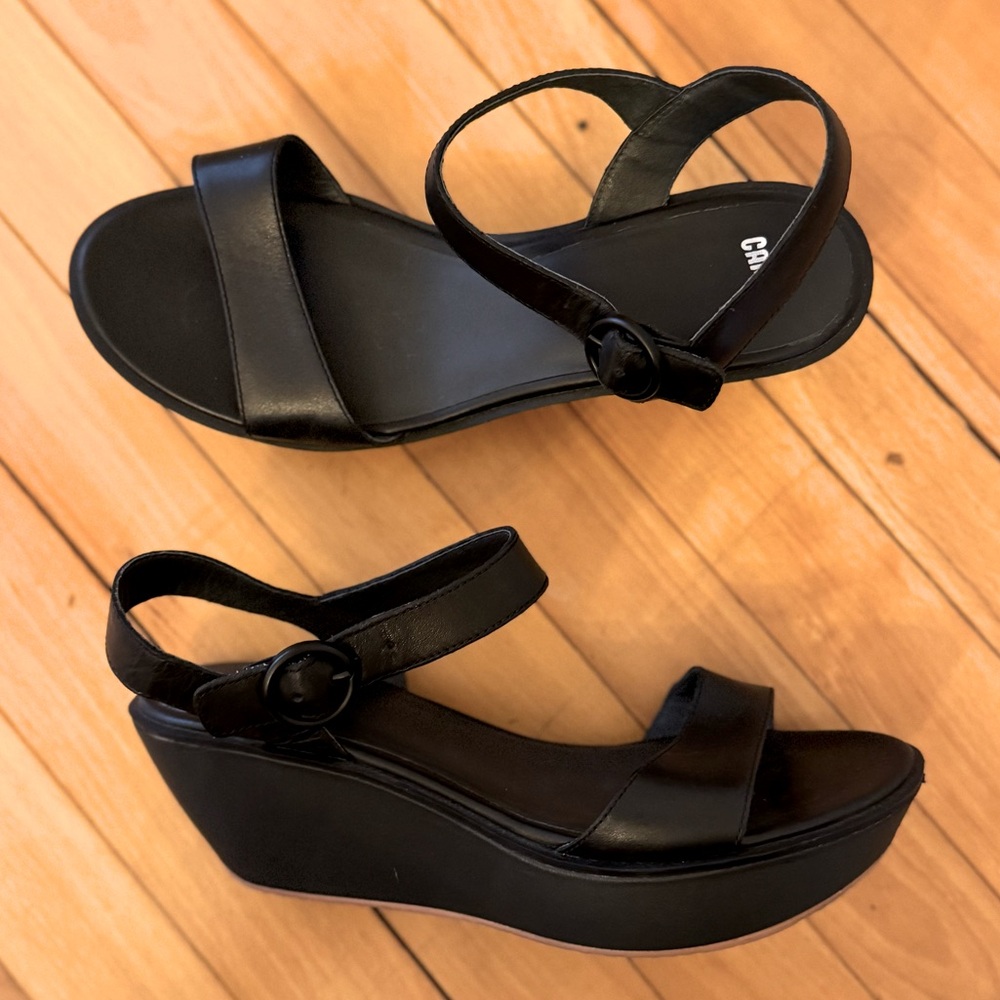 Camper Black Platform Sandals Size 41